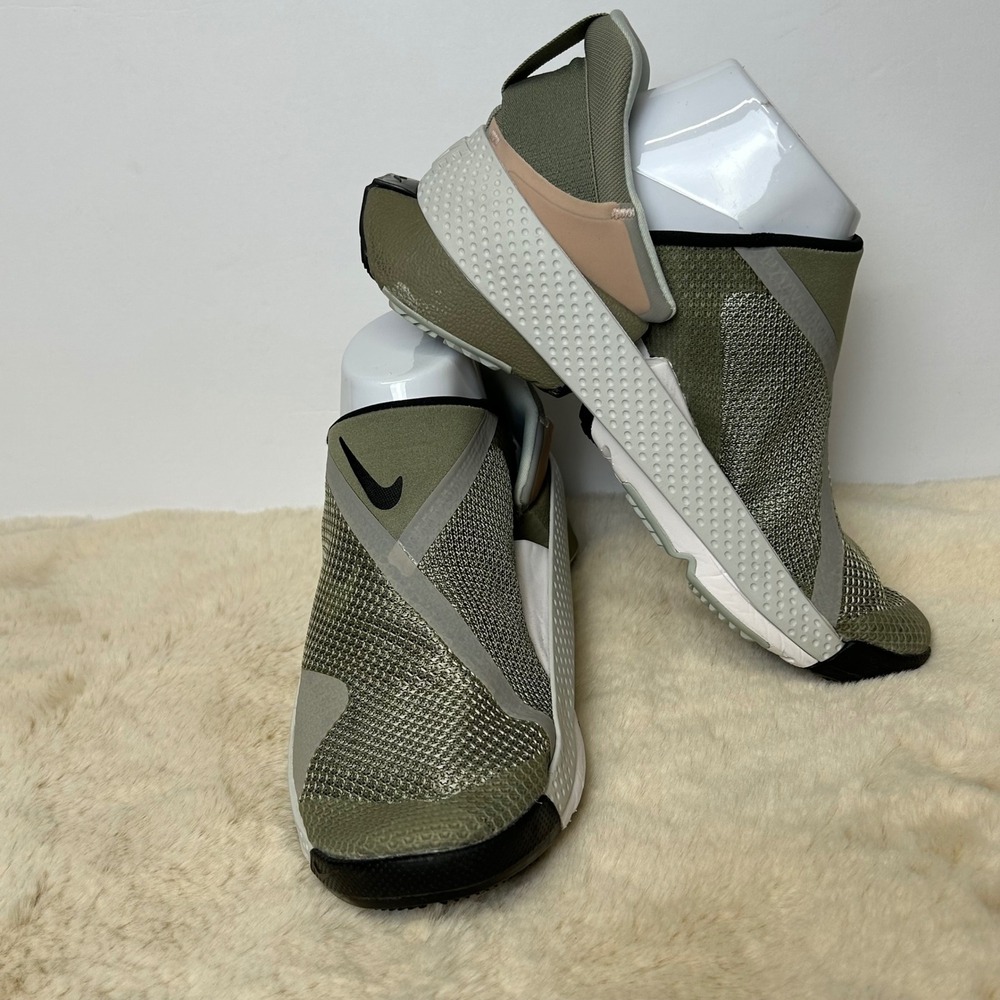 Nike Go FlyEase Olive Green Seafoam Hands Free Slip‎ On Sneakers CW5883-300 5.5M